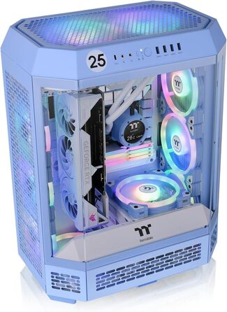 Корпус для ПК Thermaltake The Tower 600 Mid Tower, приховані роз'єми, Hydrangea Blue