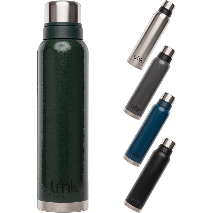 Термос Outdoor Trnk Polar 2 - 1600 мл, нержавіюча сталь, BPA-free, зберігає тепло 40 годин, з 2 стаканчиками, для посудомийної машини (зелений)