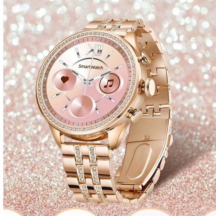 Смарт-годинник Smart-Trend з цирконіями, рожевий