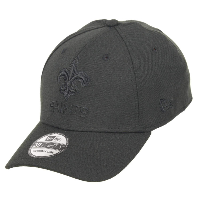 Кепка бейсбольна New Era NFL 39thirty Saints (Новий Орлеан) чорна, розмір M-L