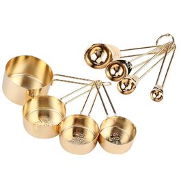 Мірний набір кухонних ложок та мірних стаканів з нержавіючої сталі, 4 шт. для сухих та рідких інгредієнтів, для випічки та приготування їжі