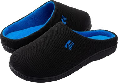 Чоловічі халапи RockDove Original з двокольоровою підошвою з Memory Foam (43.5 EU, Чорний та Сапфірово-синій)