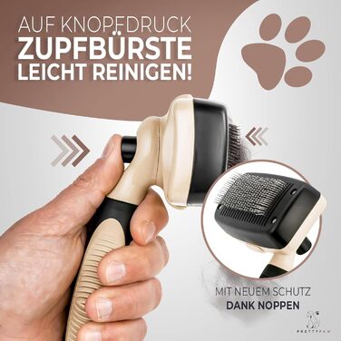 Pretty Paw® Profi Набір для догляду за котами: щітка та аксесуари для грумінгу | Безпечна та гігієнічна | Підходить для короткої та довгої шерсті