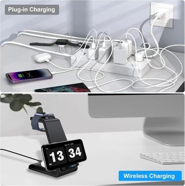 3-в-1 Бездротова зарядка Induktive для iPhone, Apple Watch та AirPods Pro