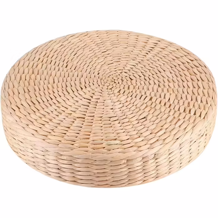 Fybida Japanese Floor Cushion, Round Pouf, Tatami Chair Pad, Yoga Seat Cushion, Knitted Floor Mat, Garden, Dining Room, Home Decor, Outdoor (30 cm X 5 cm)