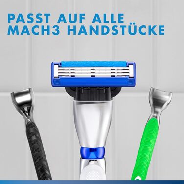 Смінні леза для чоловічих бритв Gillette Mach 3, 20 шт, сині