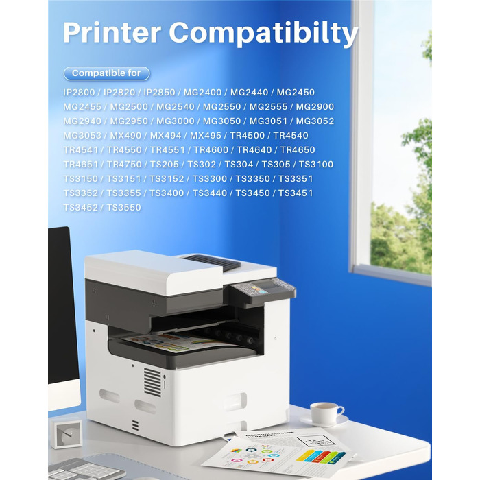 Картриджі для принтера Canon PG-545XL та CL-546XL (замінник) для серій TS3350, TS3450, TR4550, TR4650, MX490, MG2550s