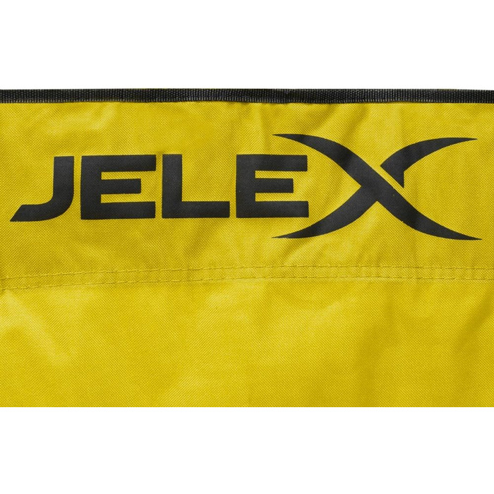 Крісло для кемпінгу JELEX Expedition з підлокотниками та тримачем для напоїв, жовте