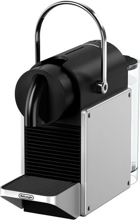 Кавова машина-капсульна Nespresso De'Longhi Pixie EN127.S, 19 бар, 1260 Вт, сріблясто-чорна, компактний дизайн, ECO-режим, дві програмовані кнопки