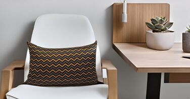 Прямокутна антистресова подушка COVERBAGBCN для шиї, мікроперли, Lycra, 36x25 см, зигзаг, машинне прання
