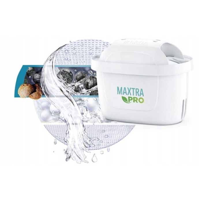 Скляний фільтр-кувшин Brita GLASS + 3 картриджі Maxtra PRO Pure, синій