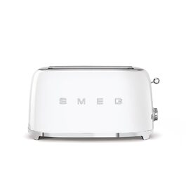 Тостер Smeg TSF02PBEU: 2 слоти, 4 тости, 6 рівнів підсмажування, функції розморожування та підігріву багелів, знімний піддон, 1500W, пастельно-блакитний