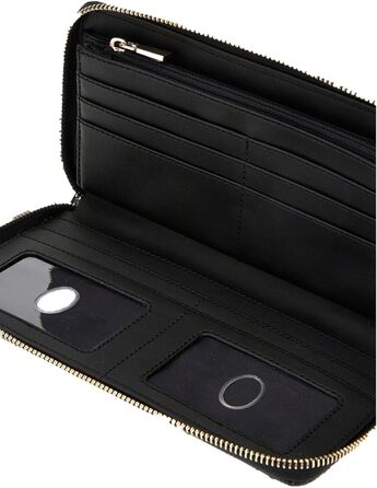 GUESS Women's Laurel Checkbook Organizer Wallet, Black, One Size