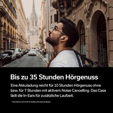 Бездротові навушники Denon AH-C500W True Wireless - білі (з мікрофоном, без активного шумозаглушення)