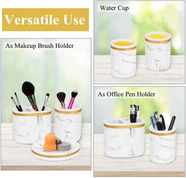 Набір аксесуарів для ванної кімнати 5 шт. з імітацією мармуру (білий + золото/чорний), включає: дозатор мила, стакан для зубної щітки, мильниця, тримач для зубних щіток, набір для ванної кімнати