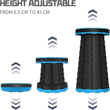 Складаний туристичний стільчик-табурет, 440lbs, з сумкою, блакитний