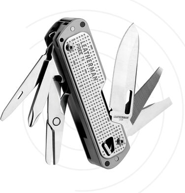 Leatherman Free T4 Multi-Tool - Magnetic, One-Handed, 12-Tool Pocket Knife