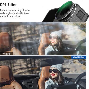 Набір фільтрів NEEWER CPL та ND для DJI Osmo Action 4/5 Pro (4 шт.): CPL, ND8, ND16, ND32. Фільтри для екшн-камери з багатошаровим покриттям.