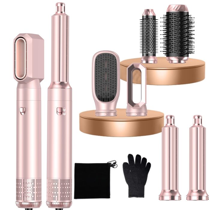 Фен-щітка Air Styler Pro 6 в 1: 1000W, для всіх типів волосся (Помаранчевий)