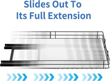 Висувна полиця для спецій у шафу, 2 яруси, регульована висота, чорний колір, органайзер для спецій, органайзер для кухні (22.2 x 26.4 x 5.6 см)