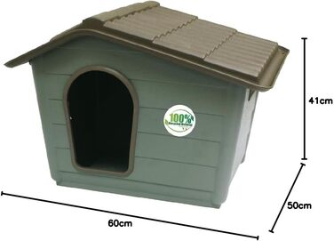 Кіяниця для собак CROCI VILLA з перероблених матеріалів, знімний дах, 60 x 50 x 41 см