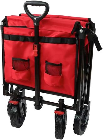 Фросал Візок для собак Бруно, червоний, складний | Транспортний візок для тварин