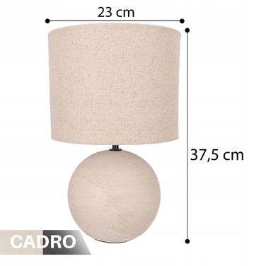 Настільна лампа Cadro, нічник, 37,5 см, бежевий, 40 Вт