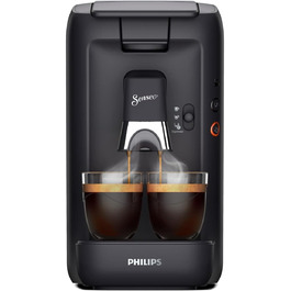 Кавова машина PHILIPS Senseo Maestro з технологією Intense Plus, еспресо-преміум, екологічний дизайн, резервуар 1,2 л, функція пам'яті, індикатор накипу, чорна