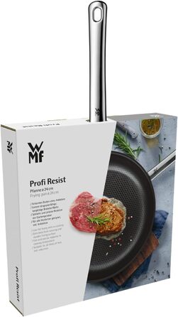 Сковорода WMF Profi Resist 24 см з нержавіючої сталі з індукційним дном, газ, електро, склокераміка, для плити та духовки
