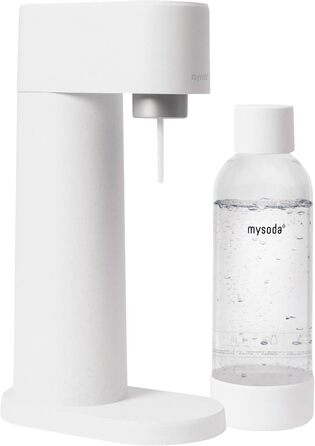Mysoda: Водопровідний Спрейдер з відновлюваного дерев'яного композиту з 1L пляшкою Quick-Lock BPA-Free (без CO2 картриджа) - Білий WD002F-WE