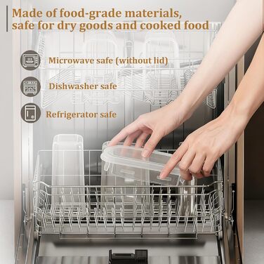 GoMaihe Набір контейнерів для зберігання продуктів 2л (10 шт): герметичні банки для кухні (мюслі, борошно, макарони, цукор) BPA-free, можна мити в посудомийній машині, з етикетками та маркером