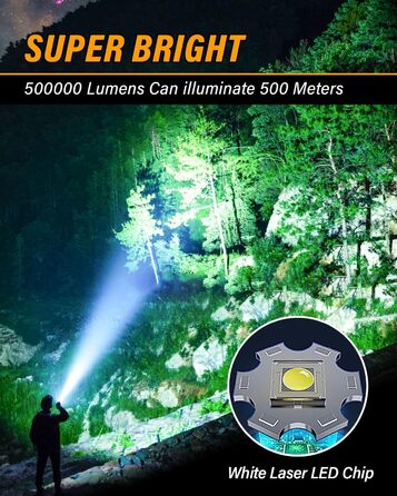 Ліхтар LED XHM 70.2, 500000 Люмен, USB-зарядка, IP67, 5 режимів, AK-01