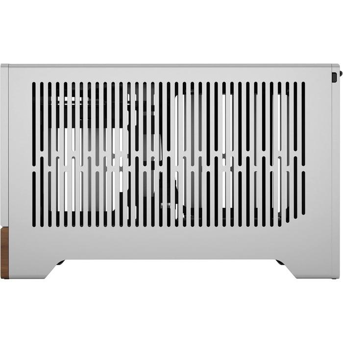 Корпус для ігрового ПК Fractal Design Terra Wood Walnut - mITX, PCIe 4.0, USB Type-C, анодований алюміній (срібло)
