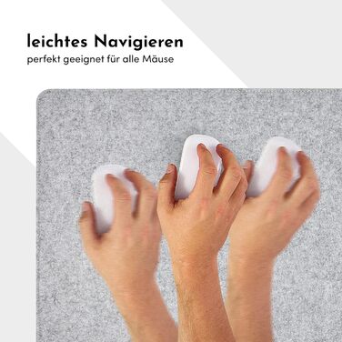 Підкладка під стіл FORMGUT з фетру (90x30 см, світло-сіра) - килимок для ноутбука, XXL мишка, підкладка на стіл, світло-сірий фетр 90 x 30 см