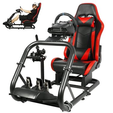Dardoo G29 Racing Simulator Cockpit: сумісний з Logitech G920/G923, Thrustmaster T300RS, Fanatec. Міцний каркас з металу для PC, Xbox. Без керма, педалей та ручного гальма.