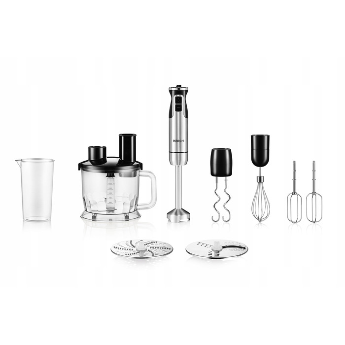 Погружний блендер Kerch Active 1800W, 800 Вт, сріблястий/сірий