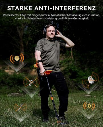 Металодетектор SUNPOW для дорослих та дітей, LCD-дисплей, водонепроникний IP68, антиінтерференційний, професійний, легкий