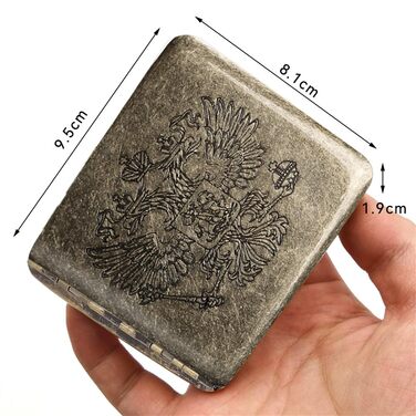 Елегантне металеве тютюно-випарювач для 20 сигарет Adler (Золотий)