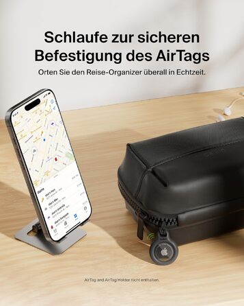 Органайзер для електроніки та аксесуарів Belkin для подорожей: сумка для iPhone, Powerbank, зарядного пристрою, Apple Pencil та AirTag, міцний м'який матеріал