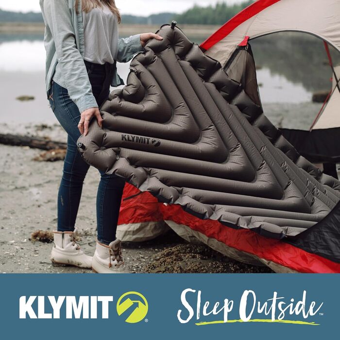 Кимок для кемпінгу Klymit Static V Luxe Extra Wide 76.2 см - для рюкзаків, кемпінгу та хайкінгу (198 x 76.2 x 7.6 см)