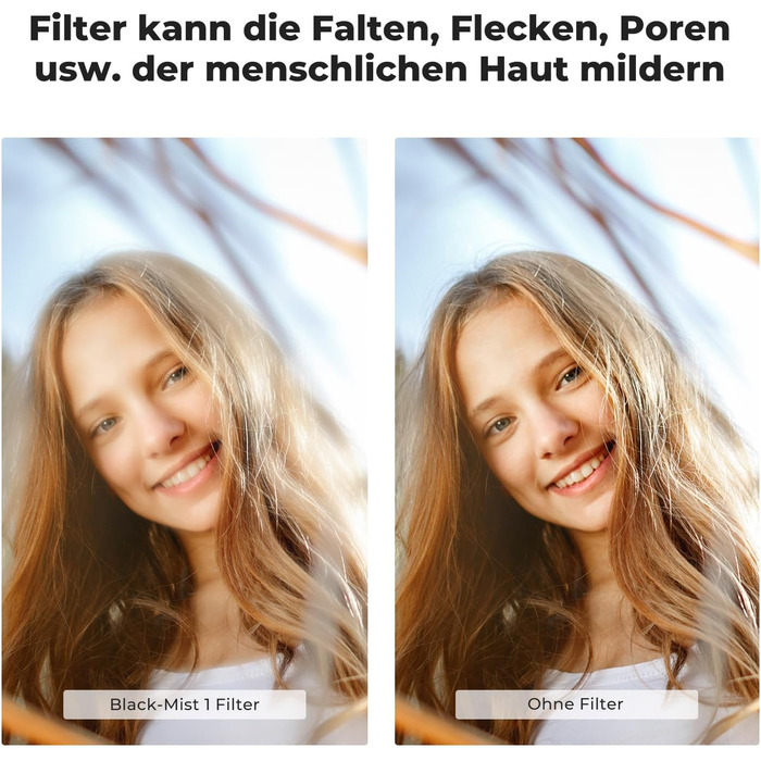 Фільтр K&F Concept Nano-K Serie Black-Mist 77mm для відео та портретної фотографії з оптичного скла з 18-шаровим покриттям