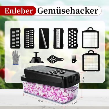 Мульти-овочерізка: слайсер, нарізчик, тертка для овочів та фруктів, чорний колір