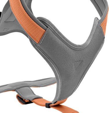 Нашийник для собак HUNTER Neopren, розмір L, колір: мідно-сірий, нейлон, м'який неопрен, світловідбиваючий 3M Scotchlite