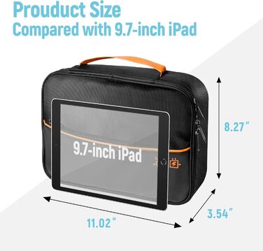 Органайзер для кабелів та аксесуарів для подорожей - Double Layer XL, чорний