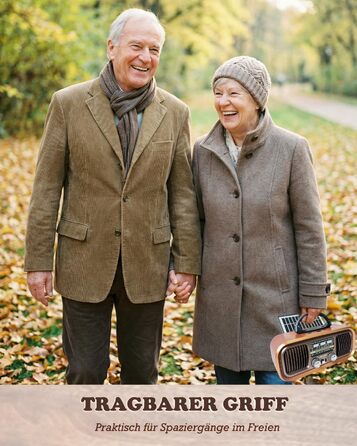 Ретро Радіо Klein з Bluetooth, AM/FM/SW радіо, портативне, з сонячною панеллю, USB/TF картка, подвійний динамік, коричневе