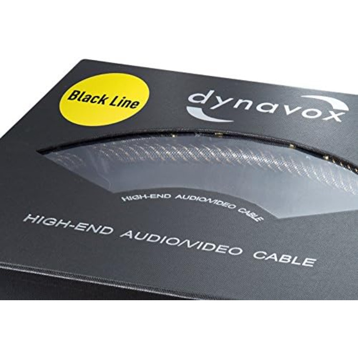 Акустичний кабель Dynavox Black Line Premium High-End з банановими роз'ємами, чорний, 3м (пара)