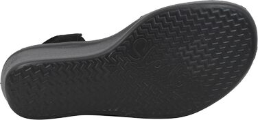 Skechers Rumblers - жіночі сандалі на танкетці, чорні (40 EU)