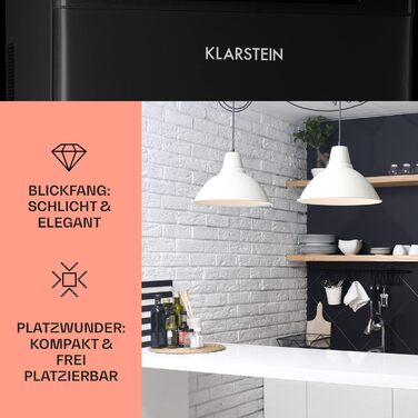 Міні-холодильник Klarstein Silent Cool: 30 літрів, 24dB, регулювання температури, білий/чорний