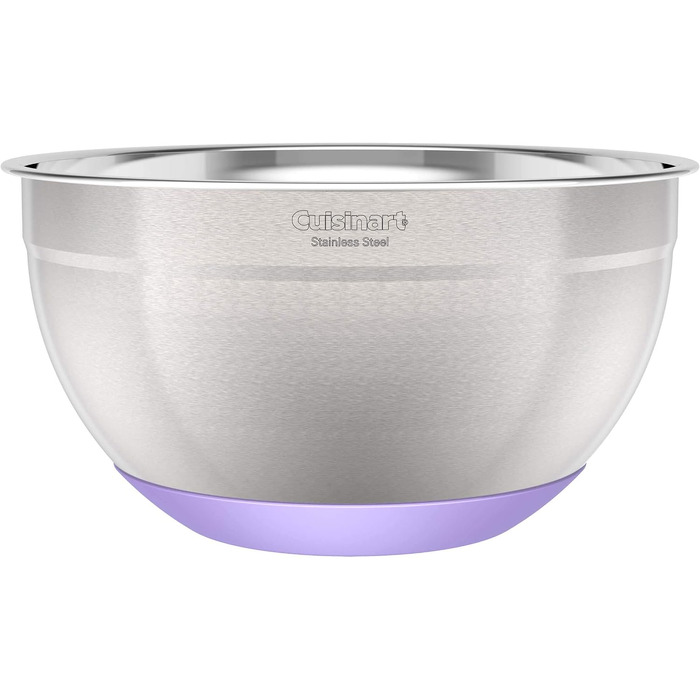Набір мисок для змішування Cuisinart CTG-00-SMBS з нержавіючої сталі з антиковзаючим дном, 3 шт. (3л, 3л, 5л), багатоколірні