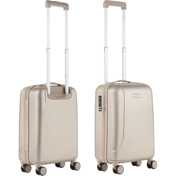 Чемодан ручної поклажі CarryOn Skyhopper з жорстким корпусом 55x35x20 см, TSA, подвійні колеса (Золотий, Маленький)